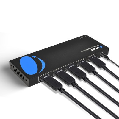 4K 1x4 HDMI Splitter 1 Port to 4 HDMI Display Duplicate Mirror Powered Ver 1.4