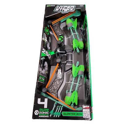 Zing Glow-in-the-Dark HyperStrike Bow and Long Distance Arrow Set 250 ft 14+ up