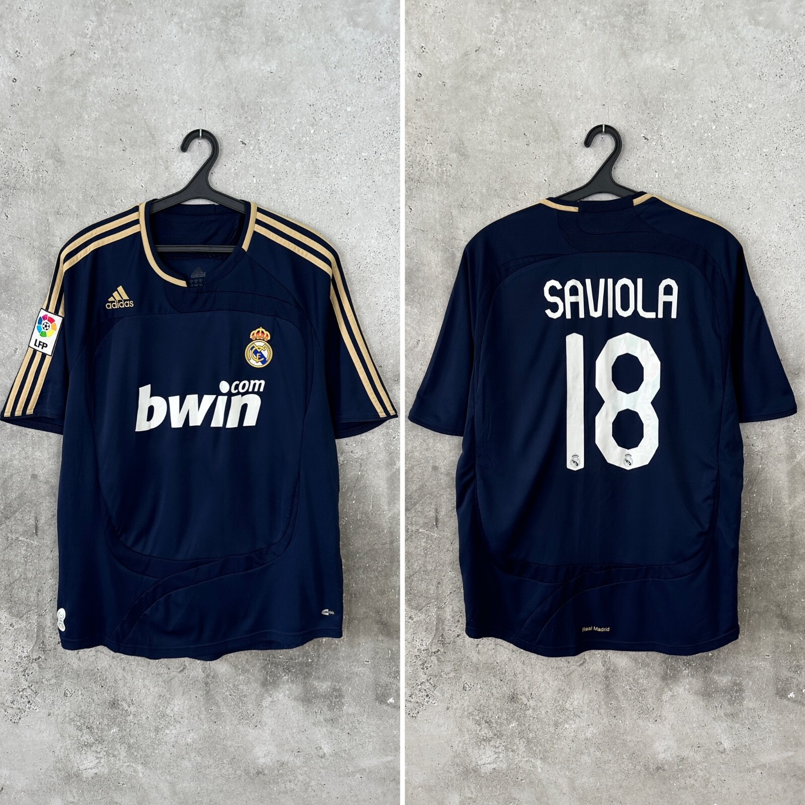 レア！adidas 2007-2008real madirdホーム ユニフォーム Real Madrid 2007 - 2008 home football shirt jersey camiseta