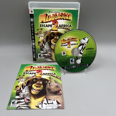 Madagascar: Escape 2 Africa (Sony PlayStation 3, 2008) PS3 Complete CIB Tested 