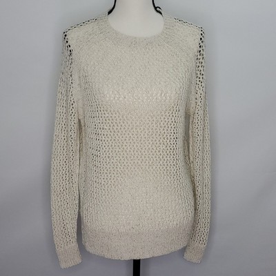 NWT All Saints Mesh Metallic Crew Sweater