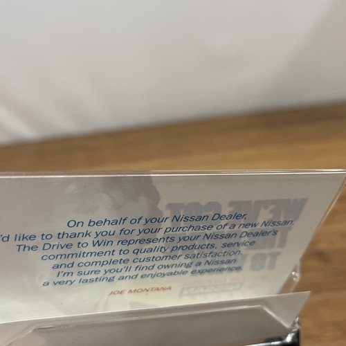 Rare Nissan Collectible Joe Montana California Dealer Cassette Tape Drive to Win