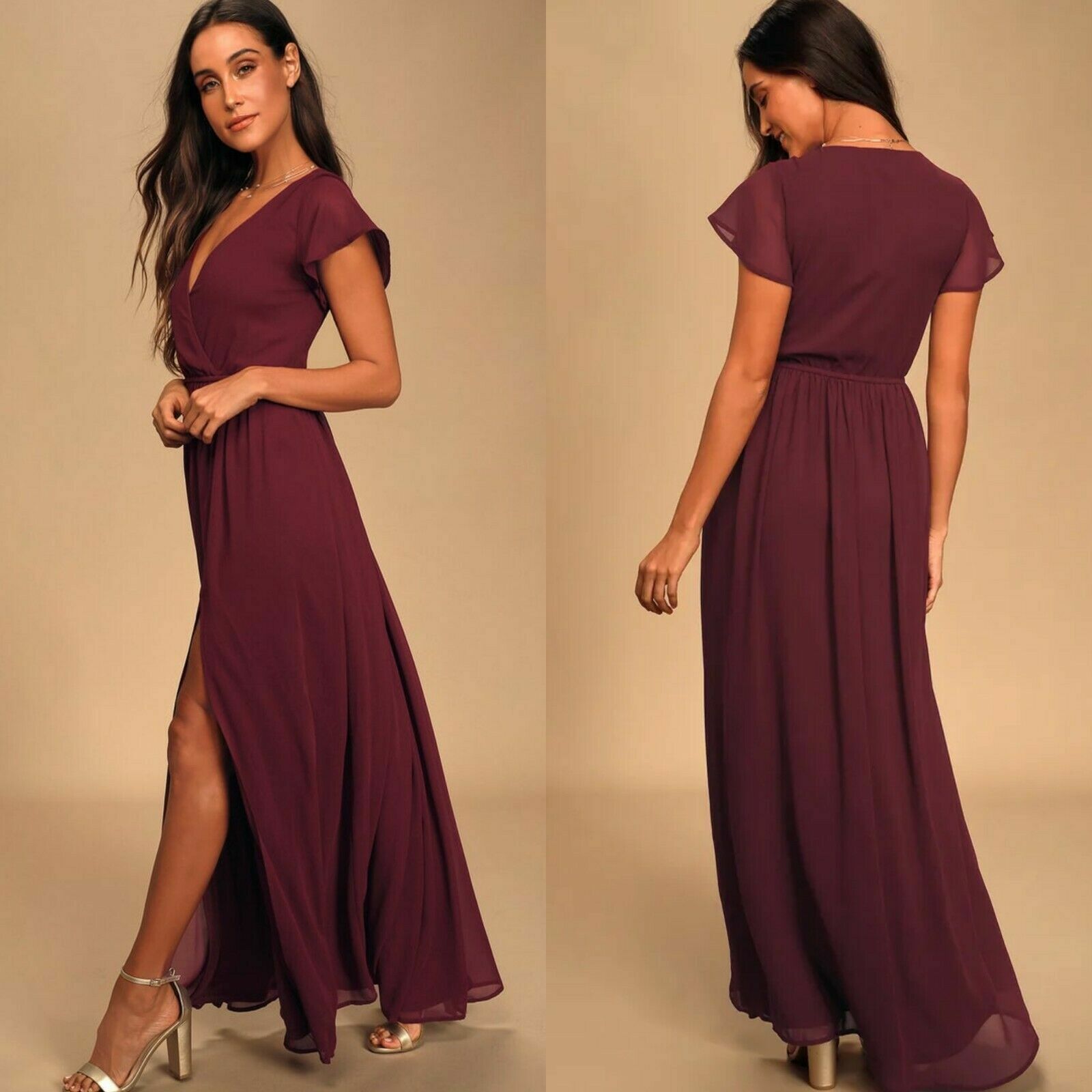 Lulu's Dress Burgundy Lost in the Moment Maxi DressのeBay公認海外通販｜セカイモン