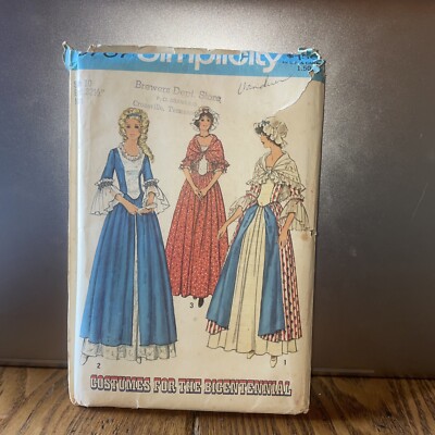 Vintage 1976 Simplicity 6787 Pattern Costumes for Bicentennial Uncut Bust 34