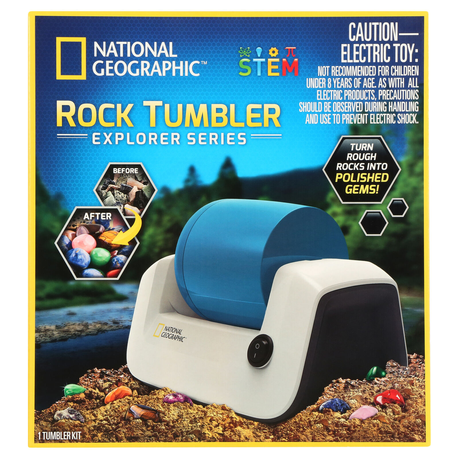 National Geographic Rock Tumbler Machine Kit Rock Polisher Kids Rock Tumbler Toy