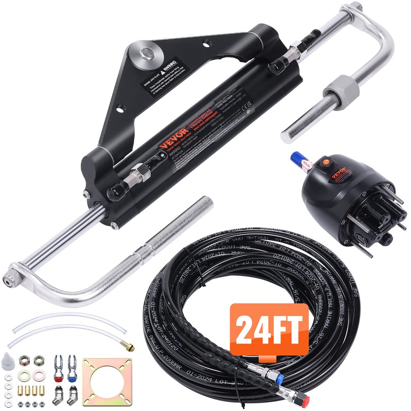 VEVOR Boat Hydraulic Steering System Kit Marine Outboard Steering 150HP