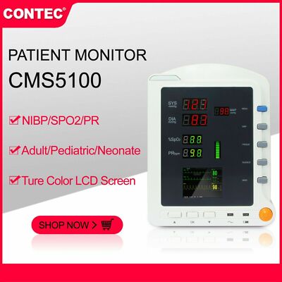 CMS5100 ICU CCU Vital Sign Patient Monitor Machine NIBP SPO2 PR 3 Parameters