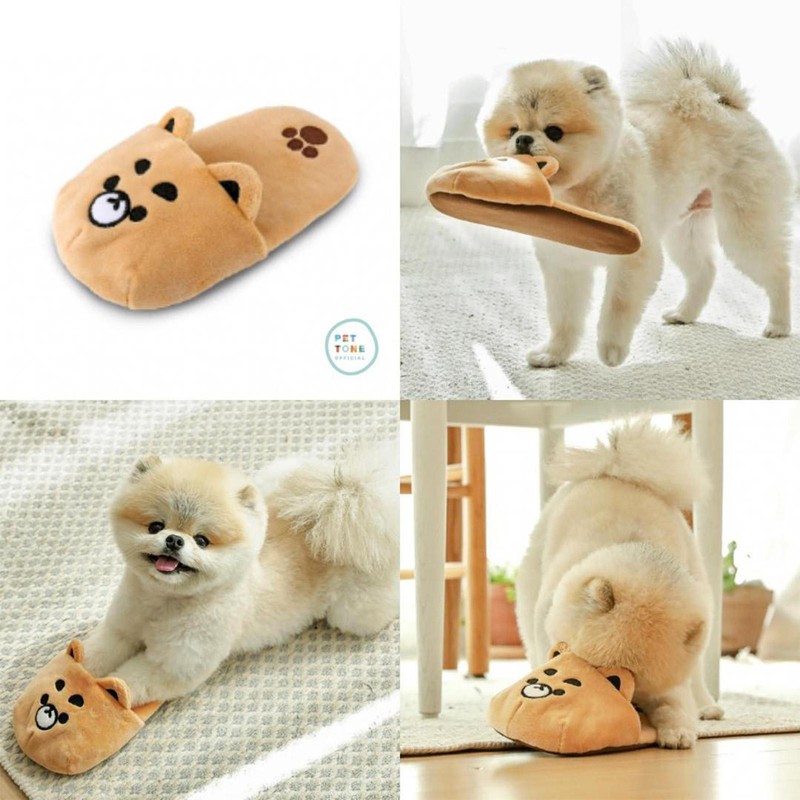 Shoe Dog Toy Plush Slipper Squeaky Dog Chewing Toy with Sound Bite Resistant