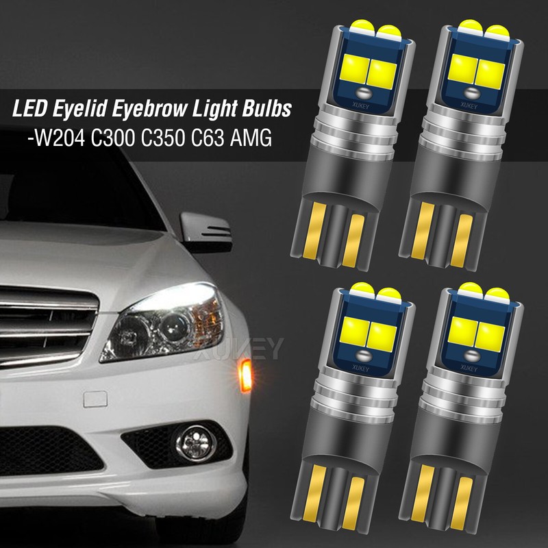 4x LED Parking Lamp Bulbs C300 C350 C63 Eyebrow Eyelid Light For Mercedes Benz