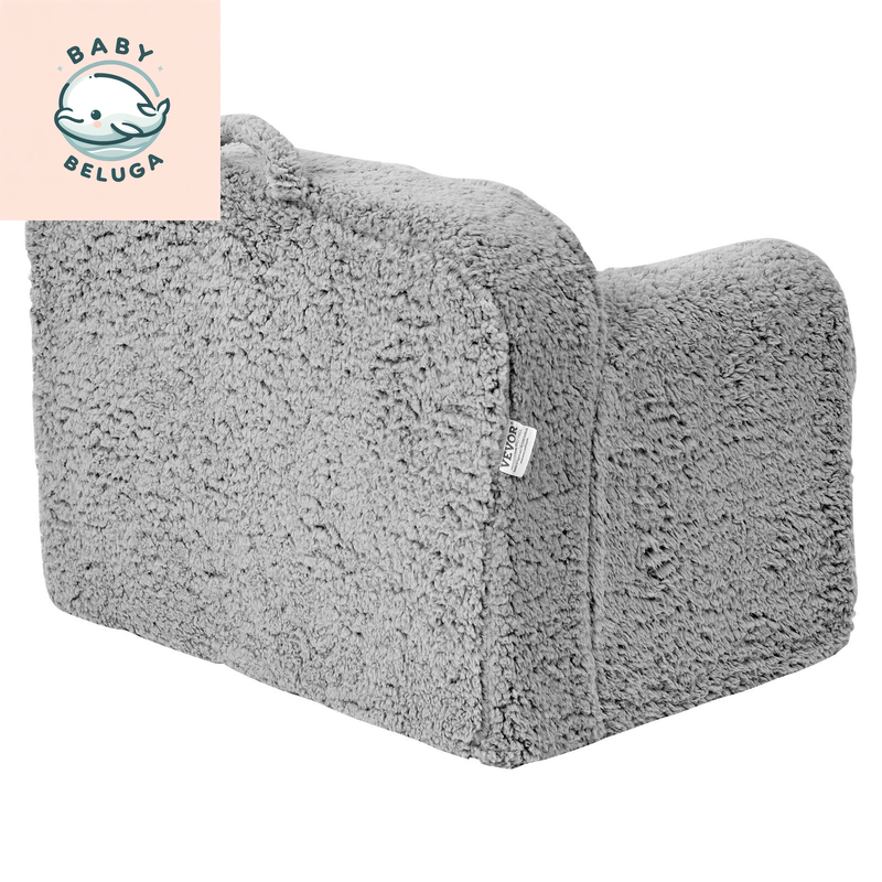Kids Armchair Kids Sofa with High-Density 25D Toddler Chair Sherpa Fabric
