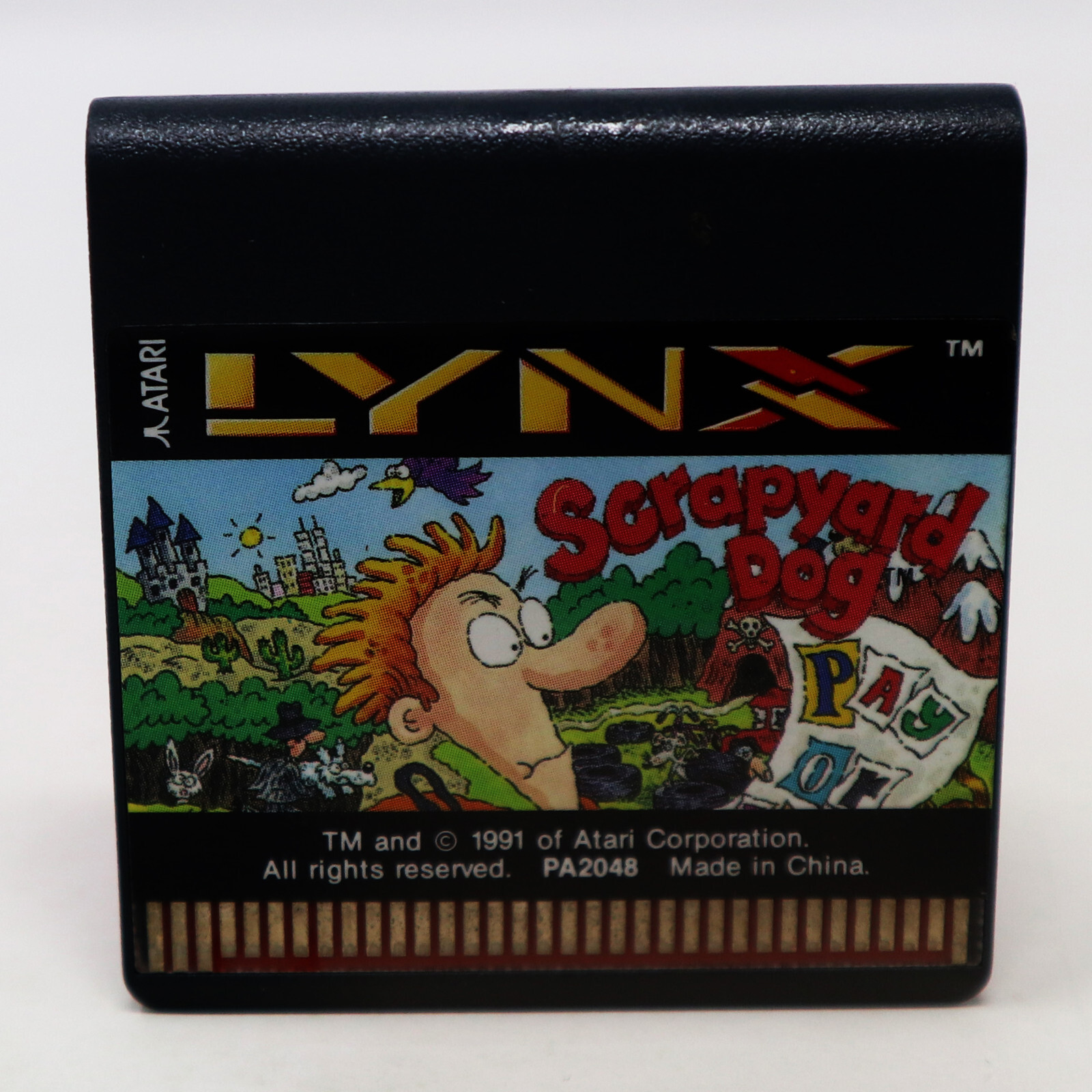 VINTAGE 1991 90s ATARI LYNX SCRAPYARD DOG VIDEO GAME CARD VINTAGE 1991 90s ATARI LYNX SCRAPYARD DOG VIDEO GAME CARD