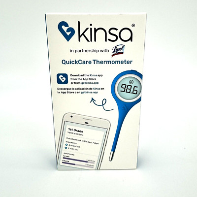 KINSA Quick Care Thermometer Smart Digital Bluetooth KSA120 Connects to Free App