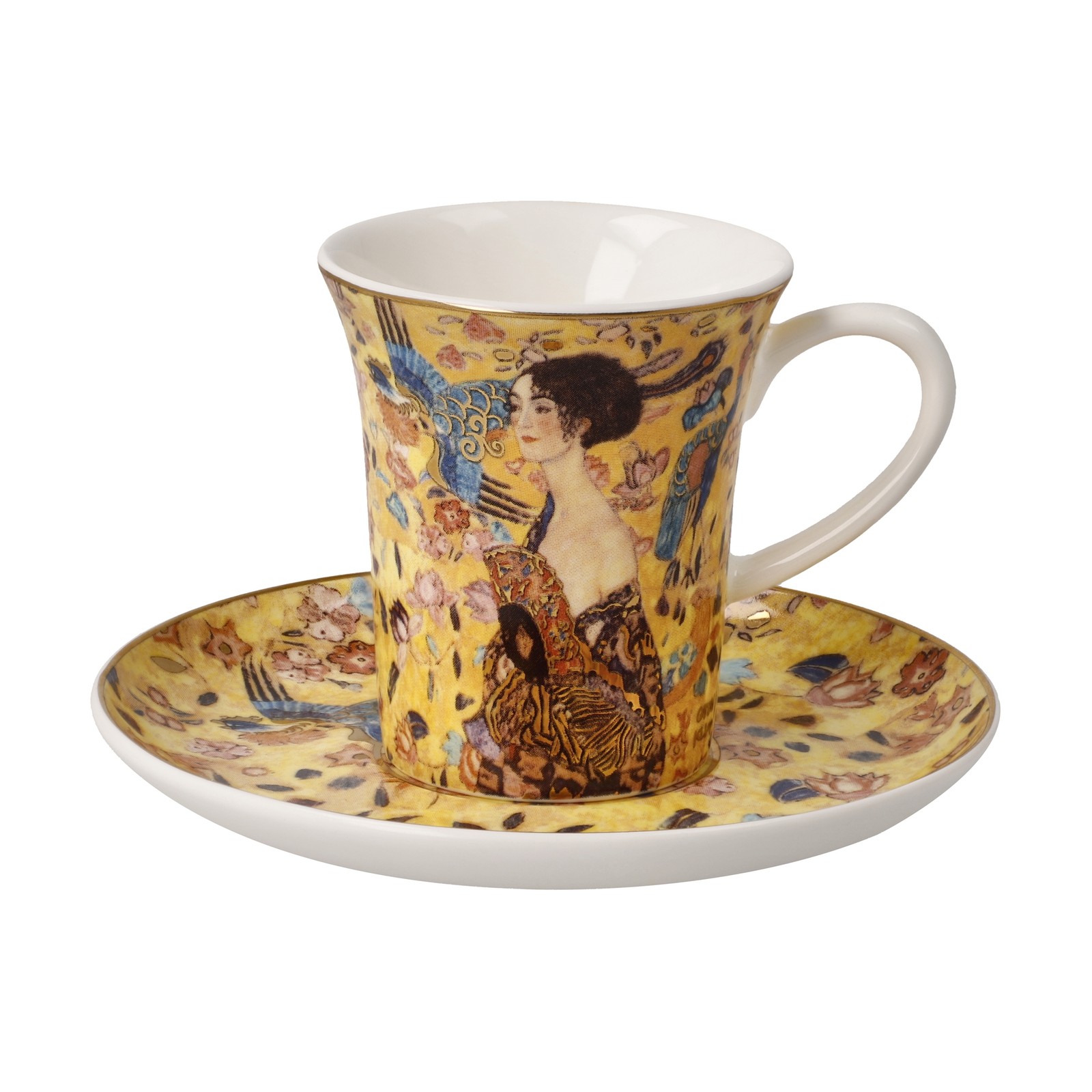 Goebel Espressotasse Gustav Klimt - Dame mit Fächer 67075361 TA m. Unterteller