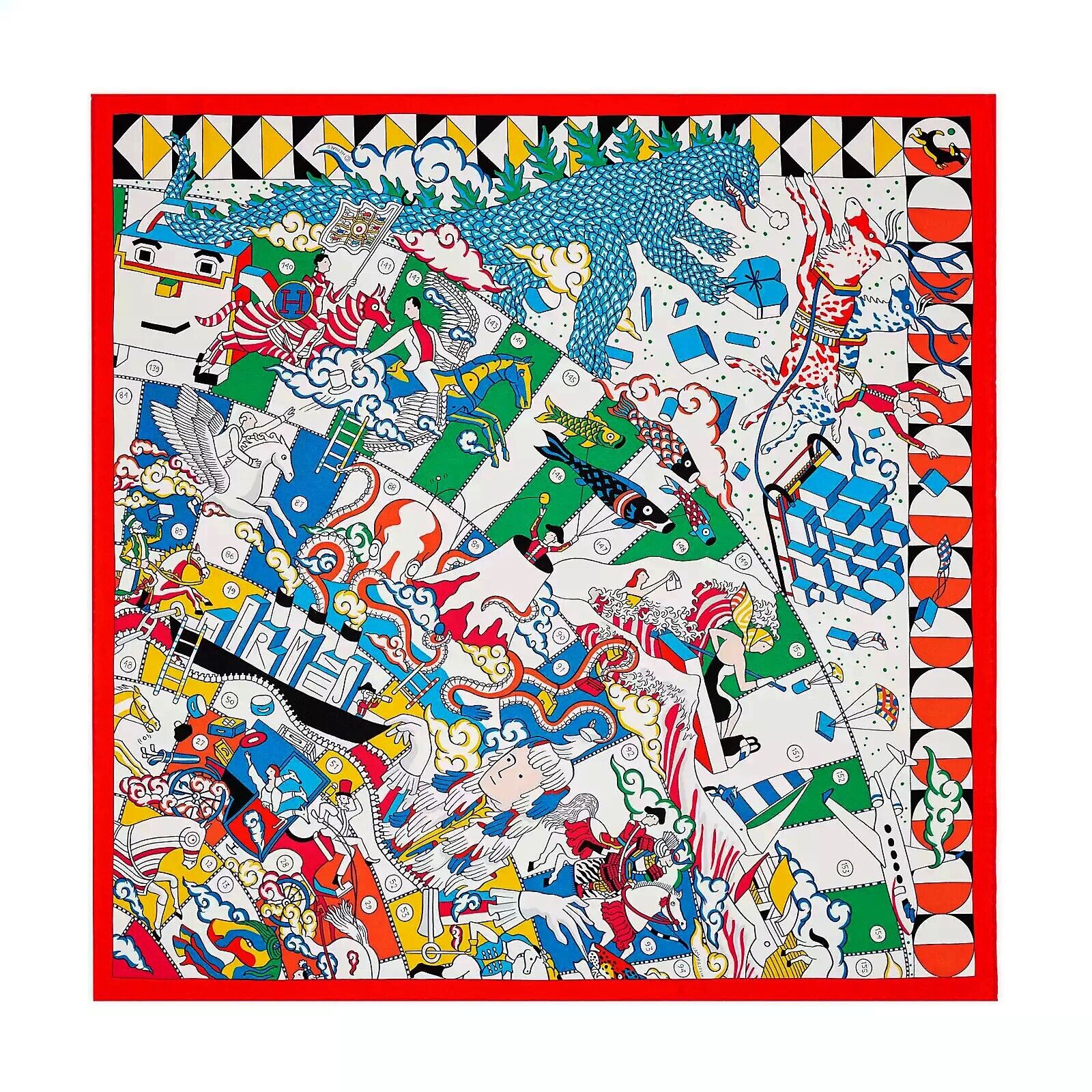 Hermes Scarf L'Epopee d'Hermes Marvelous in Box with Tag Hermes Scarf L'Epopee d'Hermes Marvelous in Box with Tag