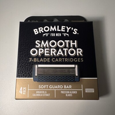 BROMLEY'S Smooth Operator 7 Blade Razor Cartridges 4 Pack