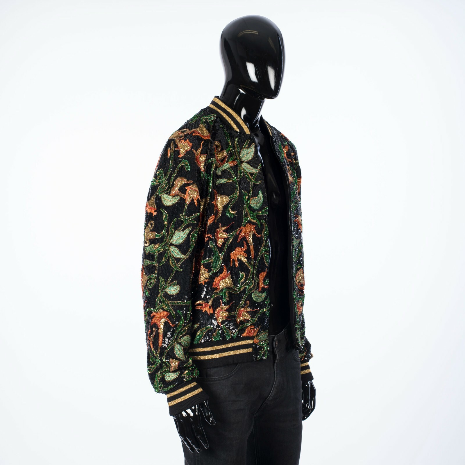 Pre-owned Celine 20900$ Sequins Embroidered Teddy Jacket In Multicolor