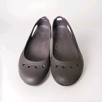 Crocs Women's Kadee Flat Brown Ballet Flats Sandals, Size 8 (New)