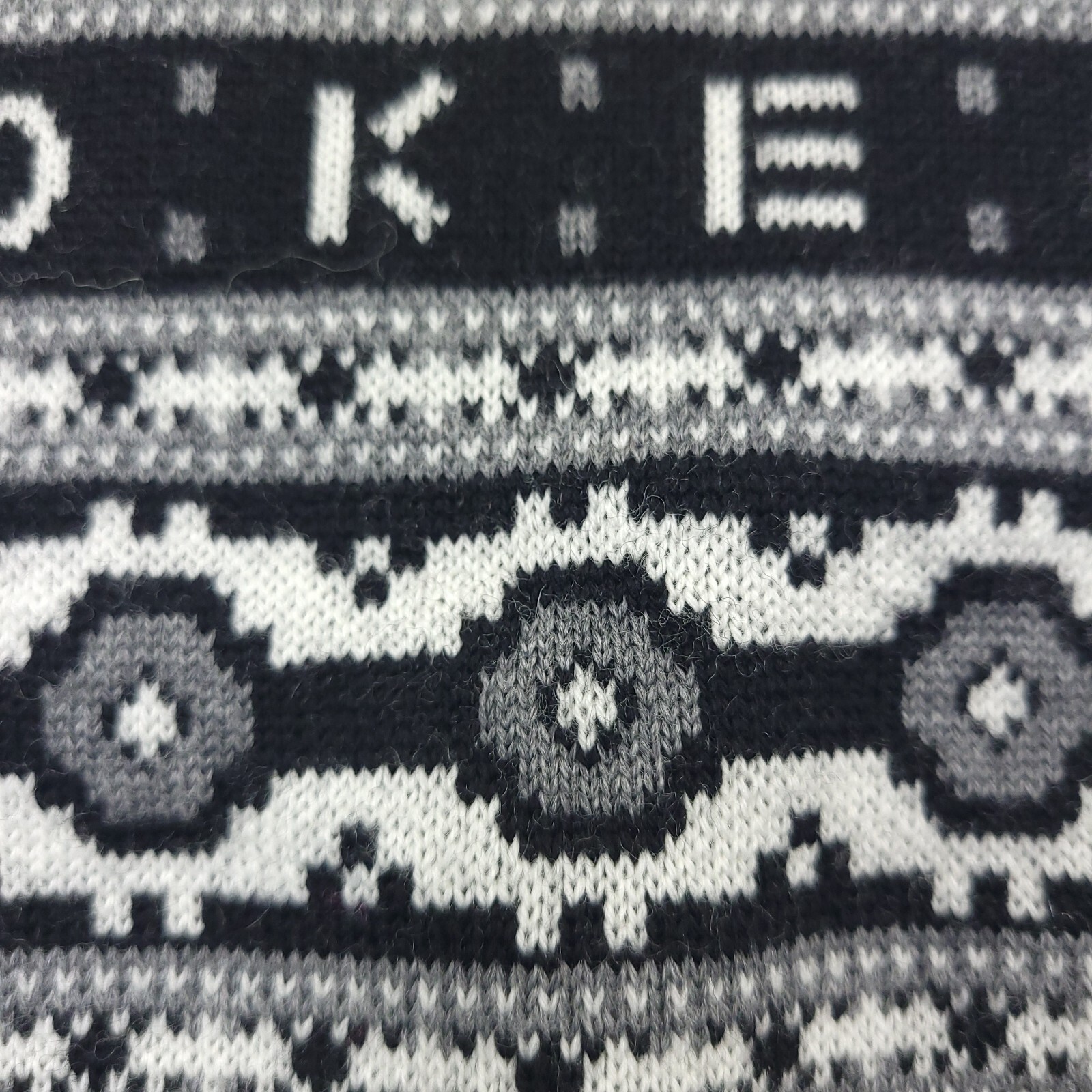 Pre-owned Kenzo $640  Logo Jacquard Black Crewneck Wool Jumper Sweater Mens Size Xl