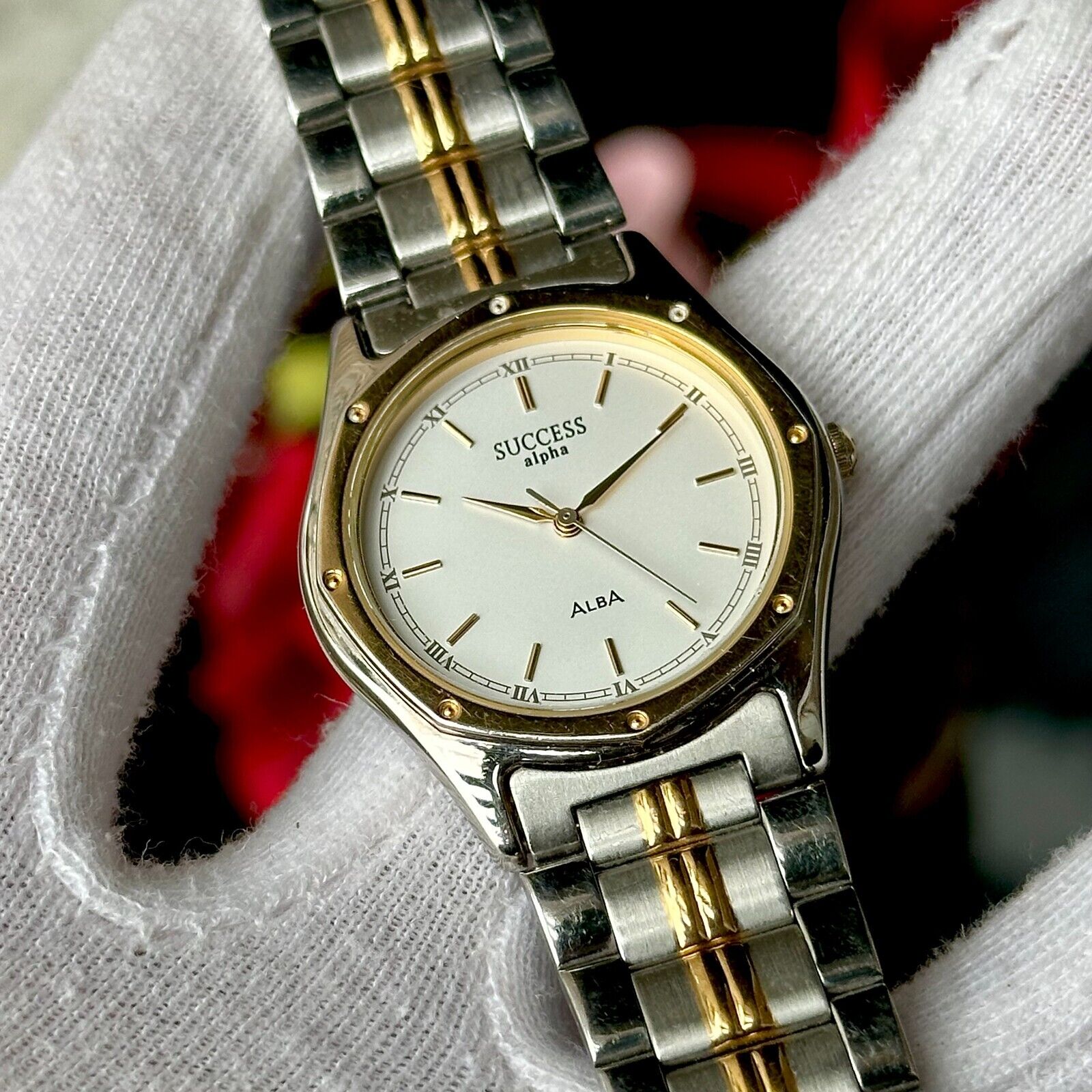 Vintage Seiko Alba Santos Style Success Alpha Quartz Men's Vintage Seiko Alba Santos Style Success Alpha Quartz Men's