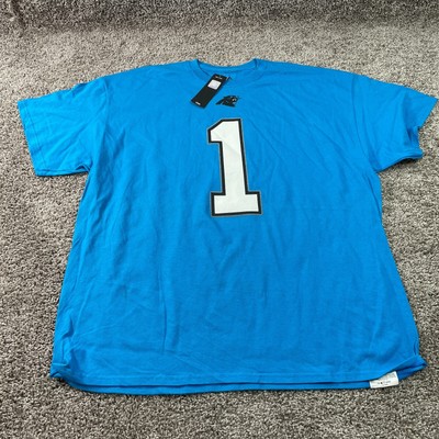 Carolina Panthers Shirt Adult 2XL XXL Cam Newton #1 Blue Football NFL Men A25