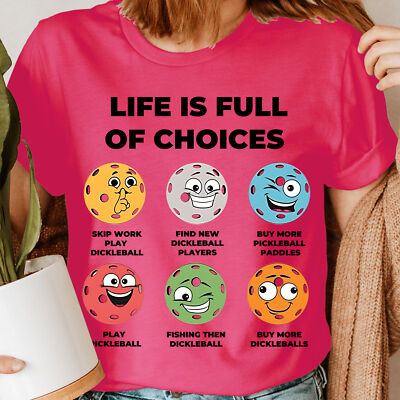 Pickleball Player Funny Gift For Her Sports Lover Novelty Womens T-Shirts #NED