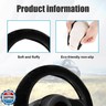 Suvnie Car Fluffy Steering Wheel Cover, 15'' Universal Furry Auto Steering Wheel Protector for Warm Winter, Elastic Non-Slip Car Steering Wheel Cover, Vehicle Interior Decor Accessories (Black)