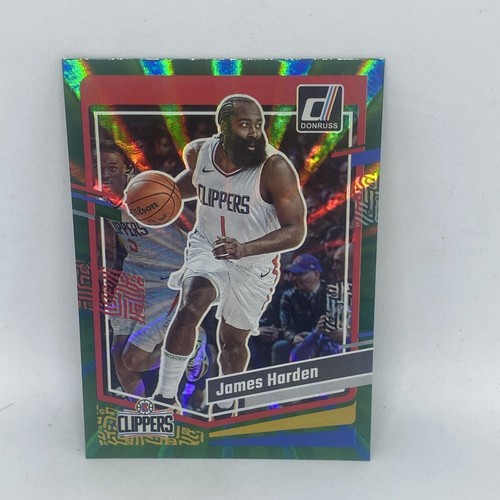 2023/24 PANINI DONRUSS JAMES HARDEN #63 GREEN LASER CARTE