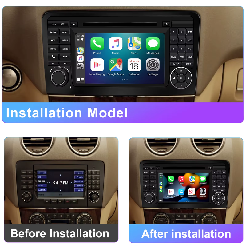 Android Car Radio for Mercedes Benz ML GL W164 X164 Multimedia Player Supports C