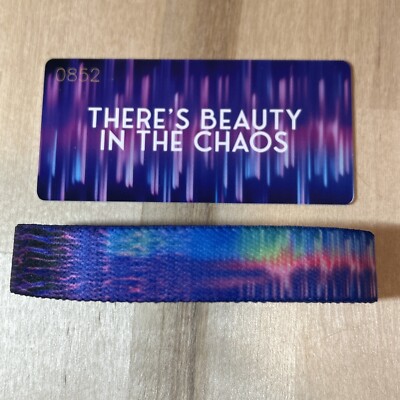 ZOX ~ There s Beauty In The Chaos ~ Medium ~ wristband w/Card - Brand New