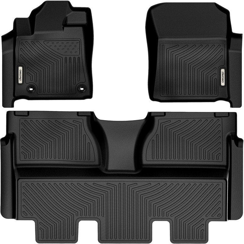 OEDRO Floor Mats Liners TPE fit for 2014-2021 Toyota Tundra CrewMax Cab