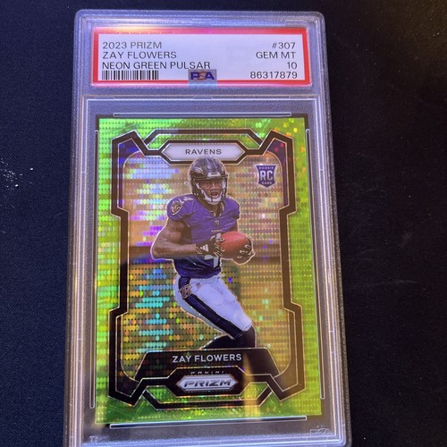 ⭐️ Saaya ⭐️ 2023 Prizm Neon Green Pulsar Zay Flowers 307 PSA 10 | eBay