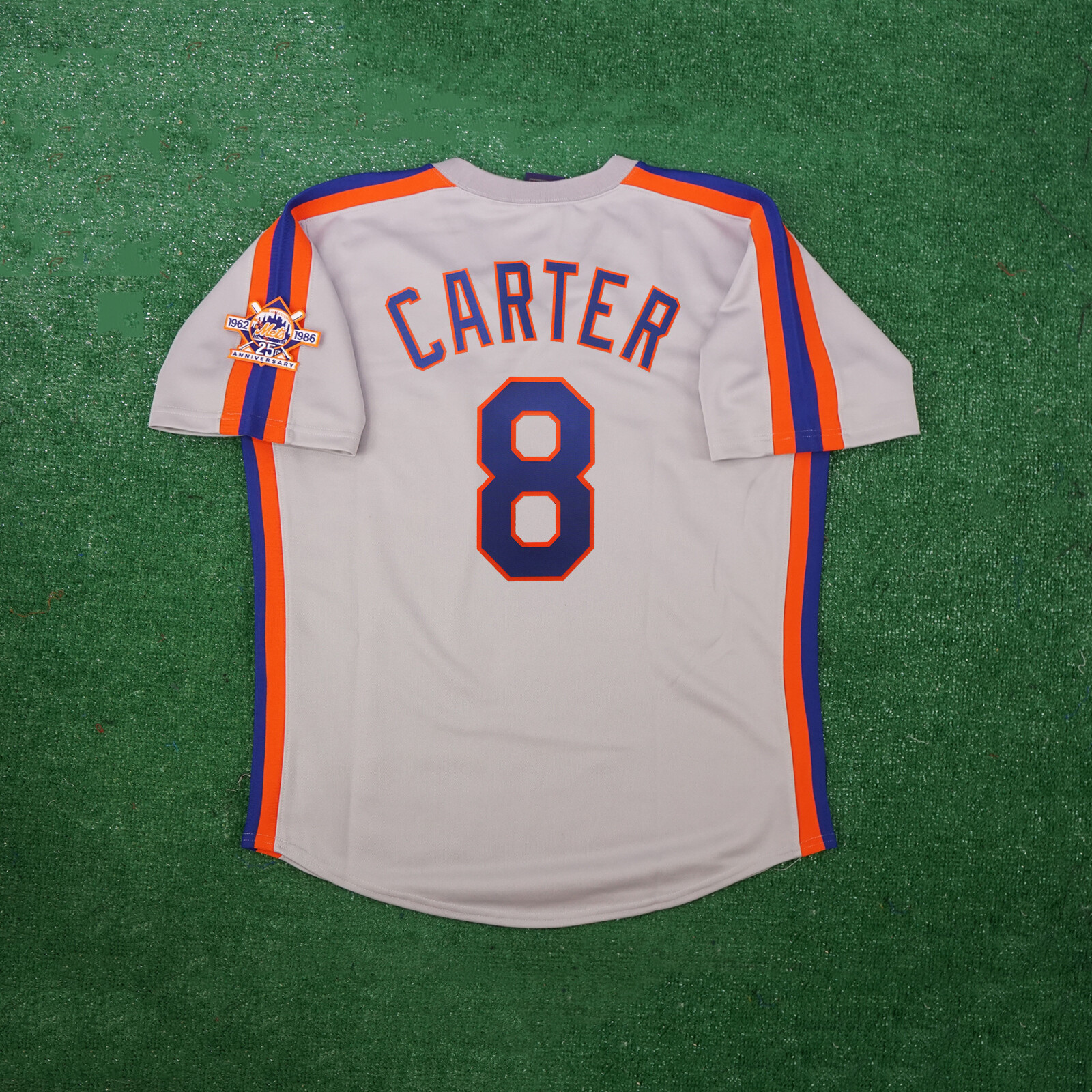 Gary Carter 1986 New York Mets Grey Road Cooperstown Jersey