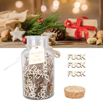 100PCS Jar Of Fucks Mini Fucks To Give Wooden Letters Funny Gifts For DIY Crafts