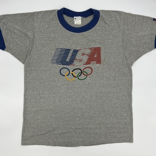 Vintage 1984 Levis Olympic Games Los Angeles Ringer Tee 80s T