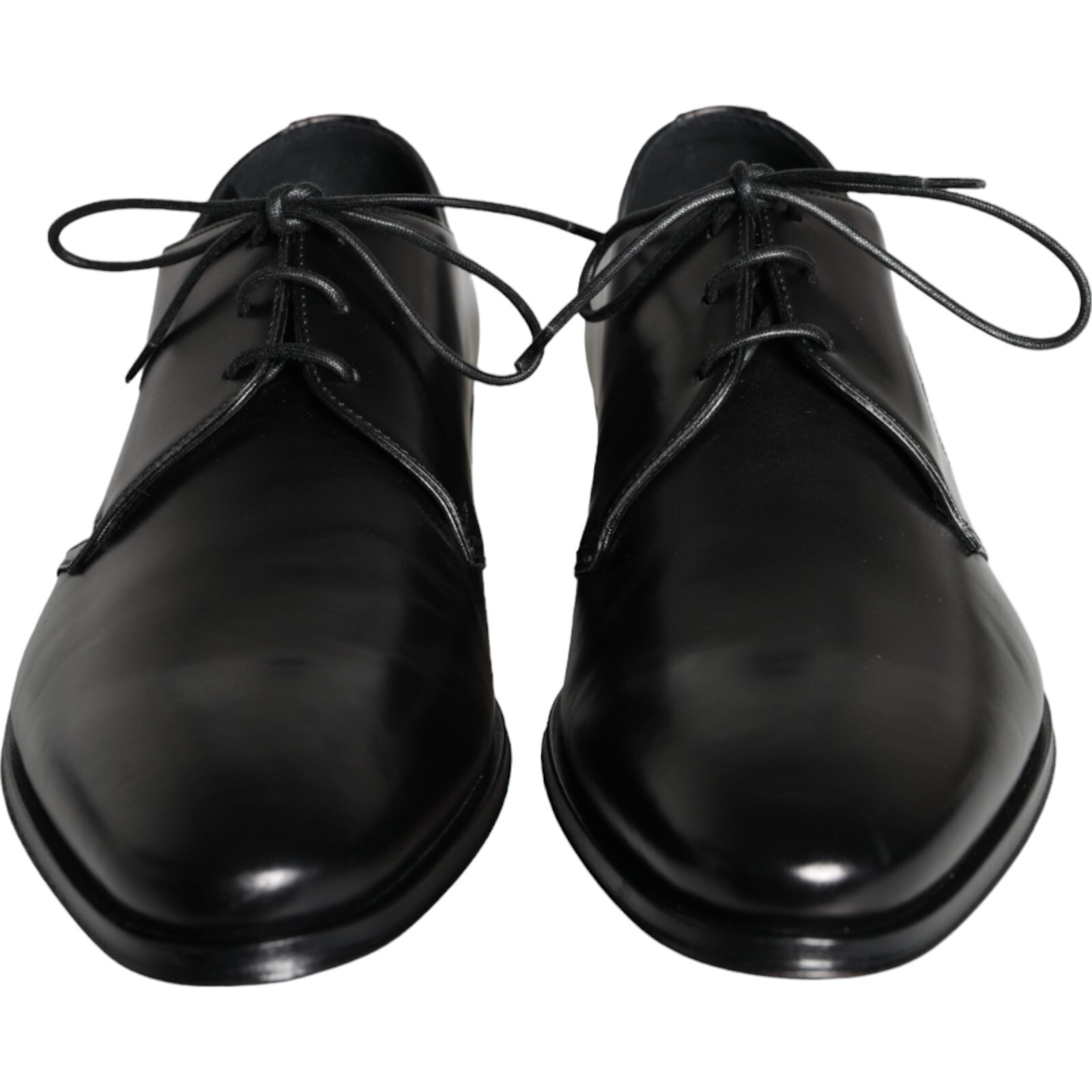 Pre-owned Dolce & Gabbana Shoes Black Calfskin Leather Derby Men Dress Eu43 / Us10 1050usd