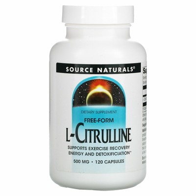 Source Naturals L-цитруллин 500 мг 120 капсул без молочных продуктов, без яиц,