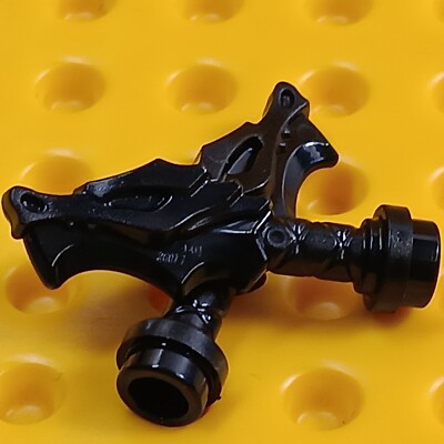 LEGO Carved Dragon Sword Handle Long Sword HILT Lot of 2 BLACK Matching Set