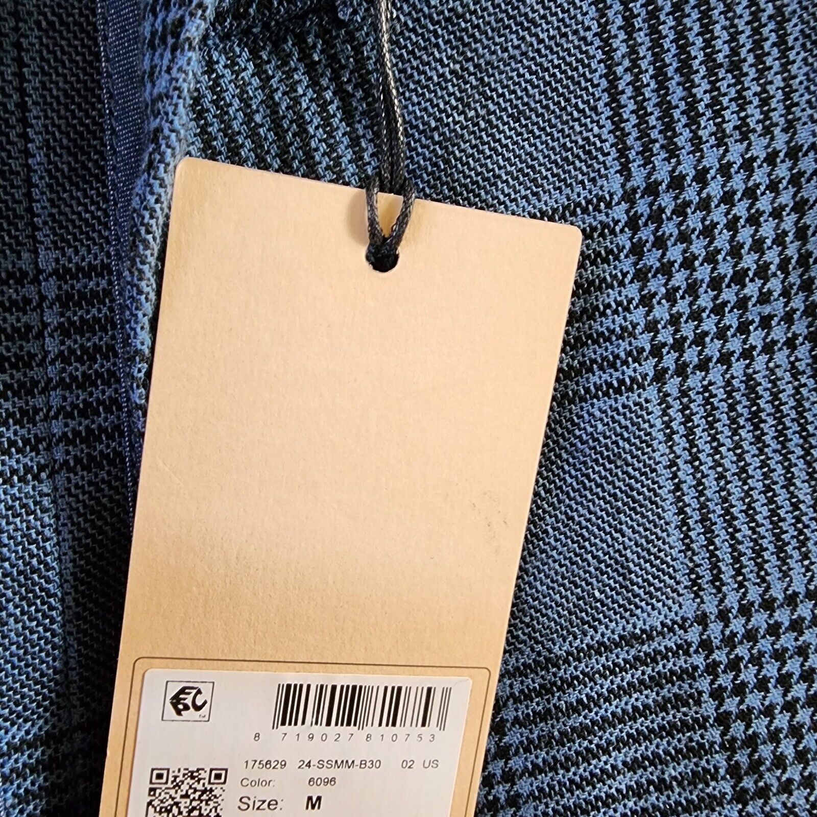 Scotch & Soda Double-Breasted Check Blazer Men's M Blue Check Button Closure + - Picture 10 of 16