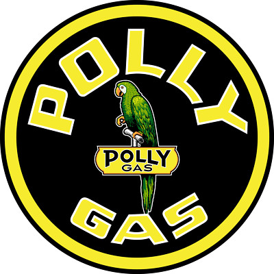 Polly Gas Parrot Circle OIL sticker Vinyl Decal |10 Sizes!! TRACKING FREE SHIP