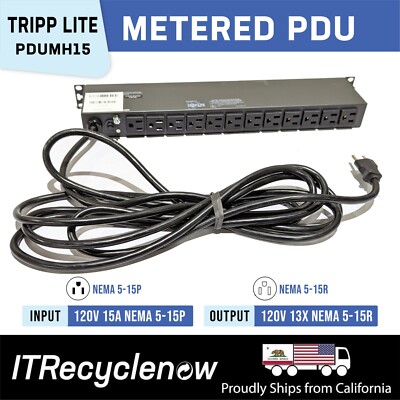 TRIPP-LITE Metered Surge Power Strip PDU DJ Sound Audio 120v 13x 5-15R TESTED