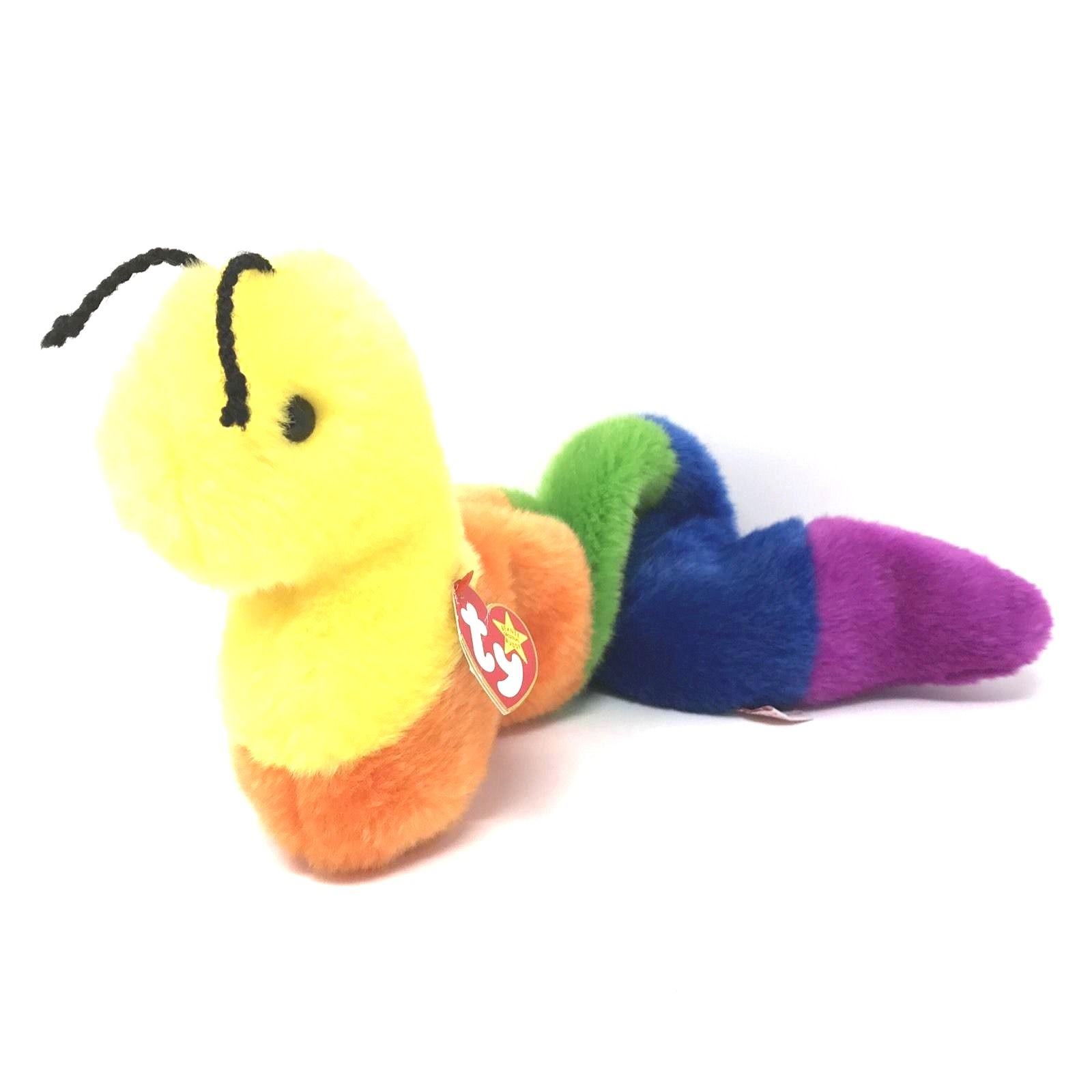 Vintage 1999 Ty Beanie Buddies Inch the Inchworm Plush Stuffed Animal 15.5