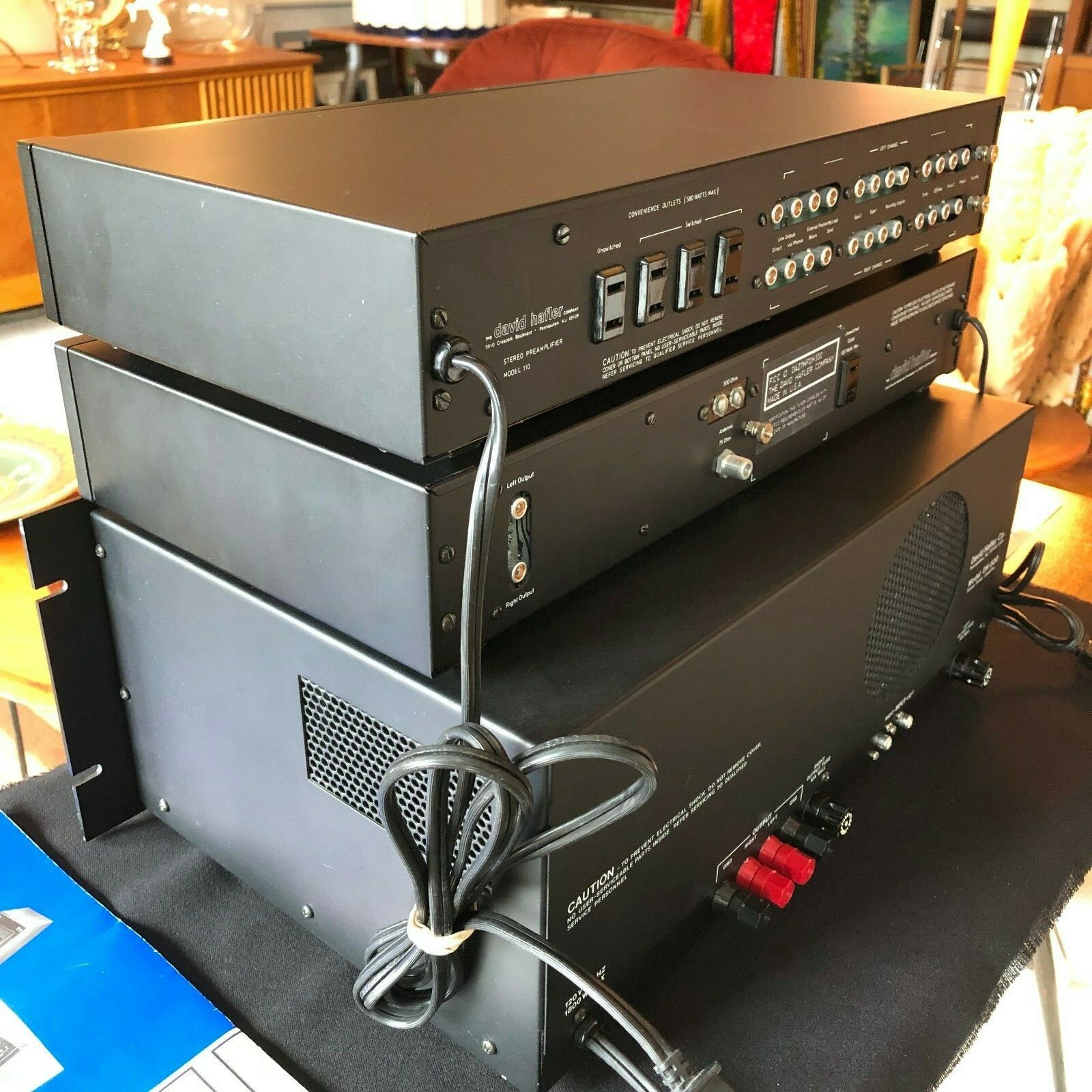DAVID HAFLER DH-500 AMPLIFIER, DH-110 PREAMPLIFIER, DH-330 TUNER..AUDIOPHILE PKG