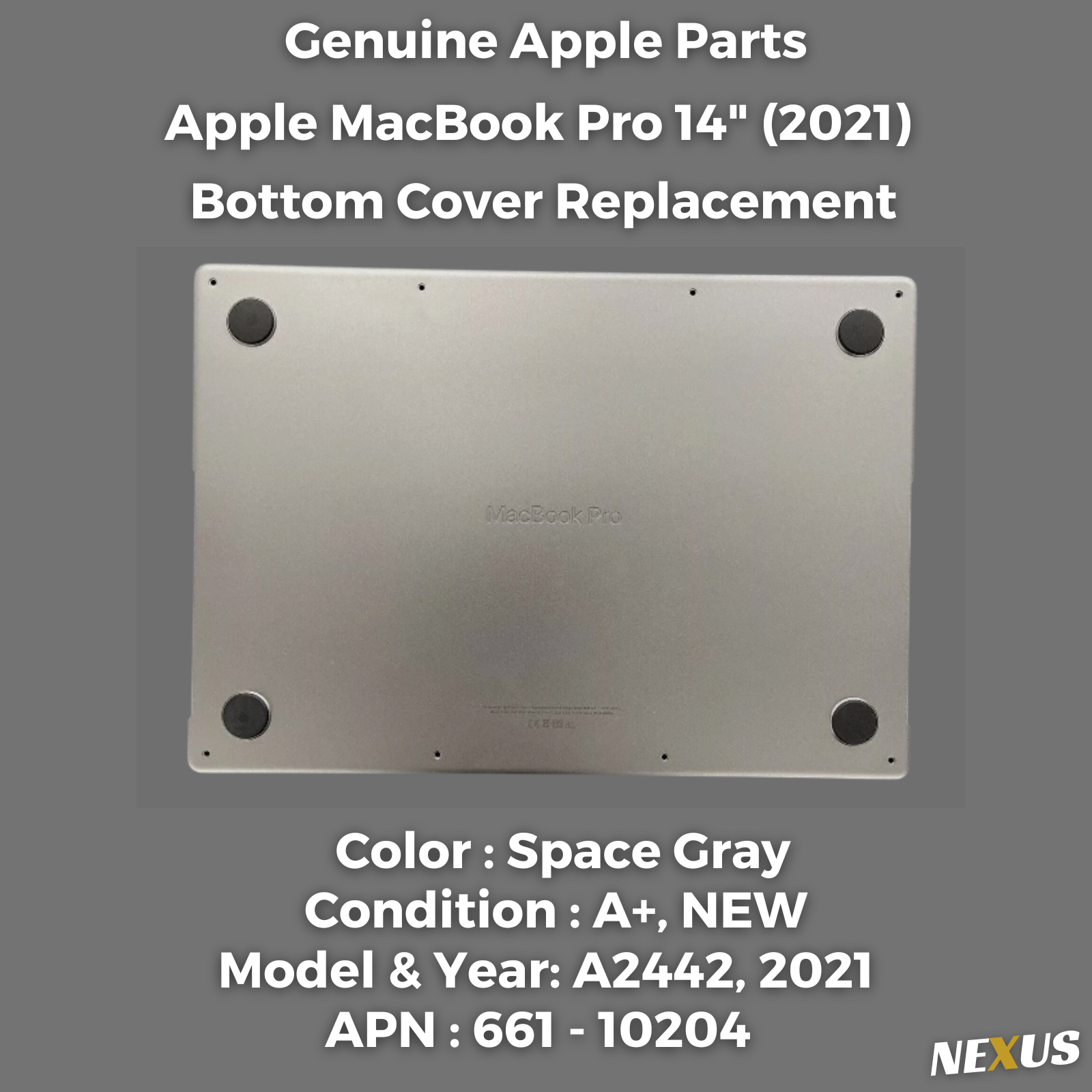 OEM Apple MacBook Pro 14” M1 2021 A2442 Bottom Cover