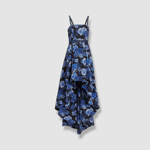 Pre-owned Alice And Olivia $995 Alice + Olivia Women's Blue Dream Floral Royalty Gown Dress Size 0