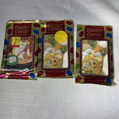 1995 Easter Cards Premium Edition Fleer Holiday  Golden Memories cards 3 pack