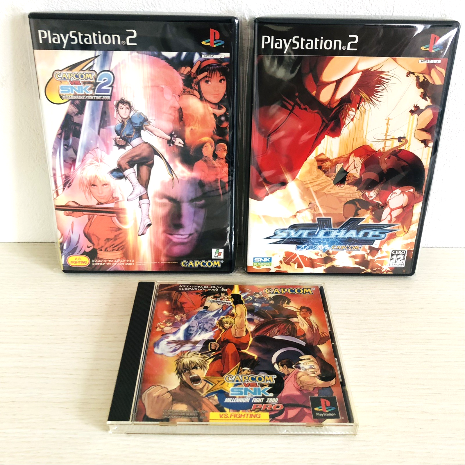 PS1 Capcom vs. SNK Millennium Fight 2000 Pro PS2 2001 set of