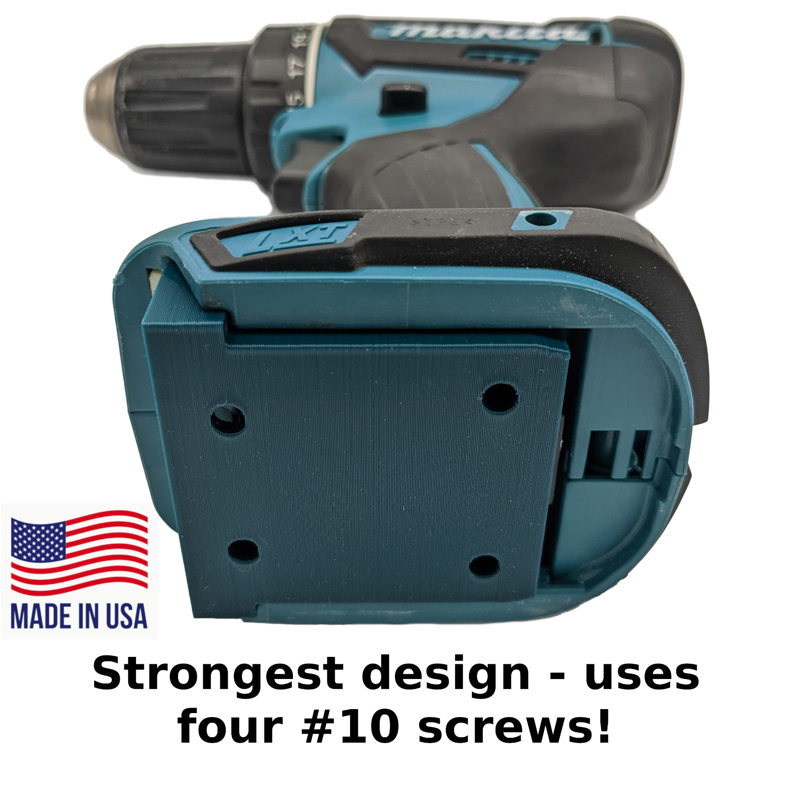 COMBO 6 / 6 Pack Makita 18V Battery and Tool Mounts / Holders - MADE IN USA