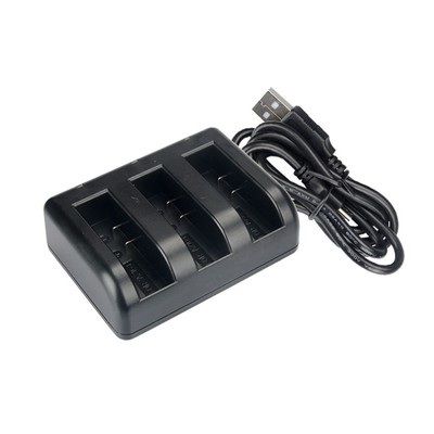 3-Slot AZ16-1 Battery Charger Charging Dock For Xiaomi Yi 4K II Action Camera