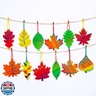Winlyn 48 Sets 12 Desgins Colorful Magic Color Scratch Fall Leaves Ornaments Decoration Autumn Scratch Art Leaves Fall Leaf Craft Kits for Kids Halloween Thanksgiving Classroom Activities Party Favors