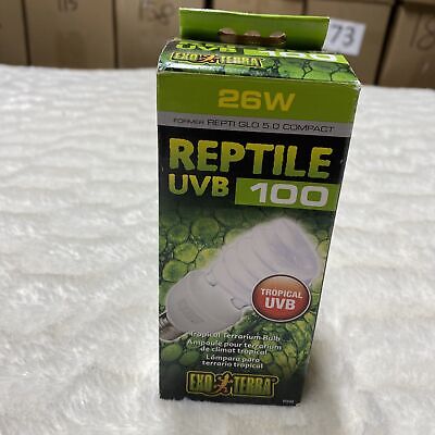 Exo Terra Reptile UVB 100 Repti-Glo 5.0 Compact Tropical Terrarium Bulb Pt-2187